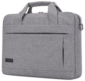 SHUJIN Grote Capaciteit Laptop Handtas Voor Mannen Vrouwen Reizen Aktetas Bussiness Notebook Tassen 14 15 Inch Macbook Pro PC grijs 14duim