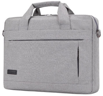 SHUJIN Grote Capaciteit Laptop Handtas Voor Mannen Vrouwen Reizen Aktetas Bussiness Notebook Tassen 14 15 Inch Macbook Pro PC licht grijs 14duim