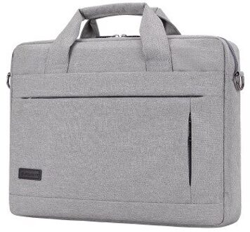 SHUJIN Grote Capaciteit Laptop Handtas Voor Mannen Vrouwen Reizen Aktetas Bussiness Notebook Tassen 14 15 Inch Macbook Pro PC licht grijs 15duim