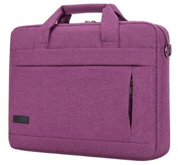 SHUJIN Grote Capaciteit Laptop Handtas Voor Mannen Vrouwen Reizen Aktetas Bussiness Notebook Tassen 14 15 Inch Macbook Pro PC paars 14duim