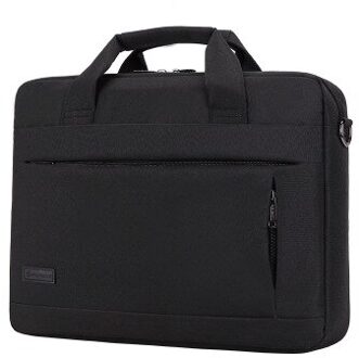 SHUJIN Grote Capaciteit Laptop Handtas Voor Mannen Vrouwen Reizen Aktetas Bussiness Notebook Tassen 14 15 Inch Macbook Pro PC zwart 15duim