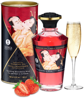 Shunga Aphrodisia Oil - Sprankelende Aardbeienwijn - 3,5 fl oz / 100 ml