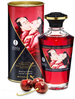 Shunga Aphrodisia Olie - Blazing Cherry - 3,5 fl oz / 100 ml