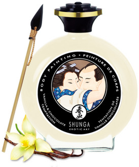 Shunga Edible Body Paint - Vanilla and Chocolate Temptations - 3.5 fl oz / 100 ml