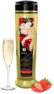 Shunga Erotische Massageolie - Aardbei Sprankelende Wijn - 8 fl oz / 240 ml