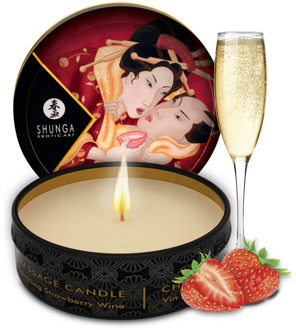 Shunga Mini Massage Kaars - Aardbei Sprankelende Wijn - 1 oz / 30 ml