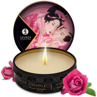 Shunga Mini Massage Kaars - Rozen - 1 oz / 30 ml