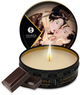 Shunga Mini Massagekaars - Verslavende Chocolade - 1 oz / 30 ml