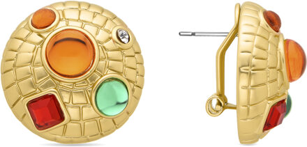 Shurax oorbellen afgewerkt in 18k geel goud Veelkleurig