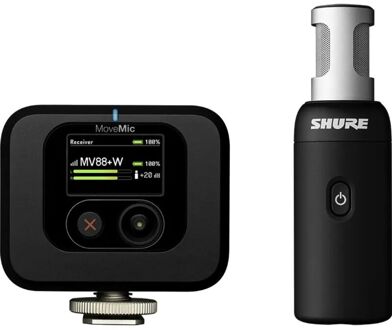 Shure MoveMic 88+ Draadloze Video Microfoon Ontvangerset Microfoon