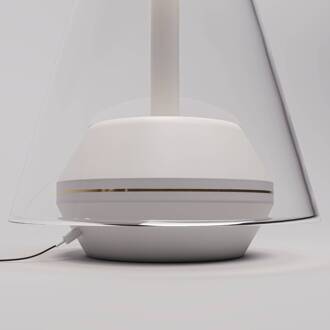 Shuttle LED tafellamp IP44 wit mat wit, opaal