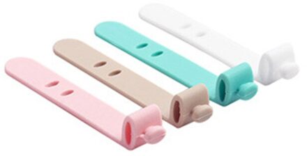 Siancs 4 Stuks Kabelhaspel Oortelefoon MP4 Siliconen Kabel Organisator Draad Gewikkeld Cord Line Opslag Houder Voor Iphone Samsung 1