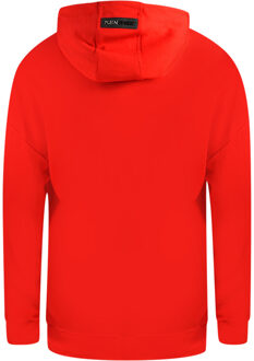 Side Logo rode hoodie Rood