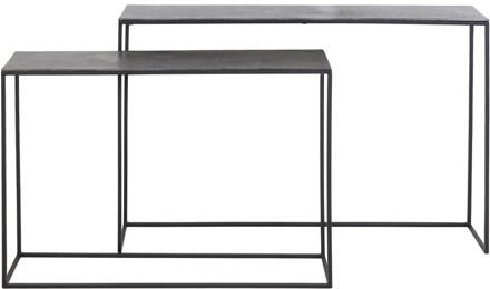 Side table Boca - Antiek Lood - Set Zwart