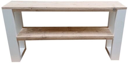 Side table New Orleans industrial wood - Wit - 170 cm - Bijzettafel