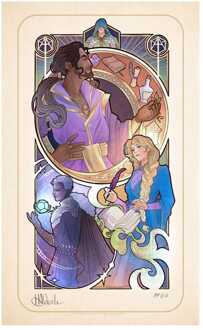 Sideshow Collectibles Critical Role Art Print Matthew Mercer: 10th Anniversary Art Nouveau Illustrations 46 x 28 cm - unframed