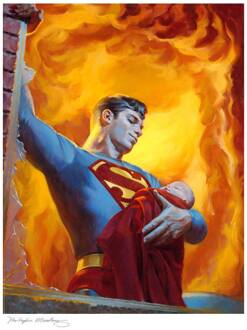 Sideshow Collectibles DC Comics Art Print Saving Grace: A Hero's Rescue 46 x 56 cm - unframed