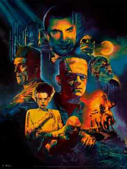 Sideshow Collectibles Universal Monsters Art Print Collage by Chris Valentine 61 x 46 cm - unframed