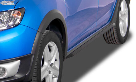 Sideskirts Slim' Dacia Sandero II 2012- incl. Stepway (ABS zwart glanzend) RDSDC03