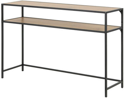 Sidetable Jaxx - eiken - 79x120x35 cm - Leen Bakker Zwart - 79 x 35 x 120