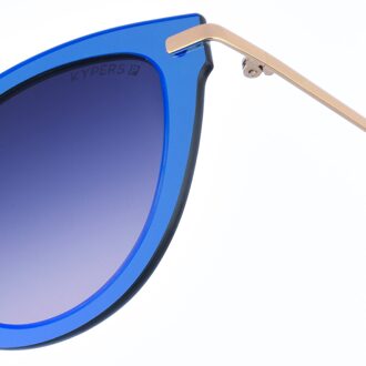 SIDNEY metalen zonnebril in ovale vorm voor dames - maat Donkerblauw