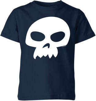 Sids Skull Kinder T-shirt - Navy - 7-8 Years - Navy blauw - M