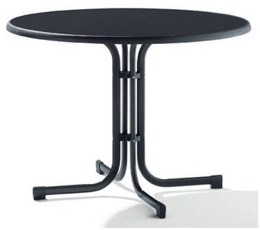 Sieger Boulevard klaptafel 100 cm rond - Antraciet Grijs