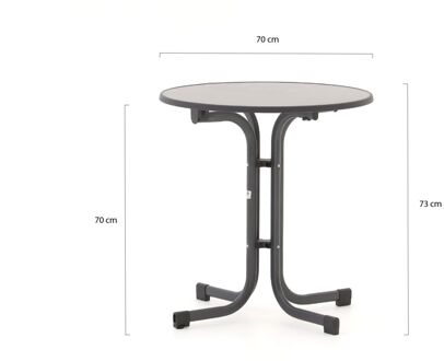 Sieger Mecalit klaptafel ø 70cm (h:72cm) - Laagste prijsgarantie! Grijs
