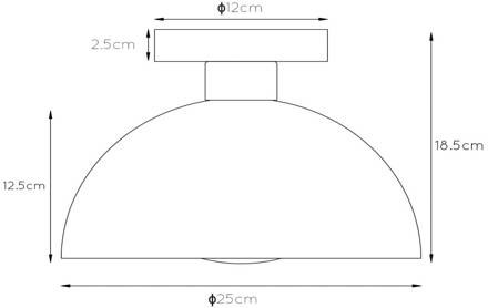 SIEMON Plafonnière 1xE27 - Okergeel