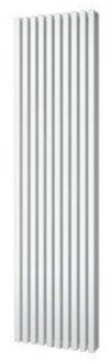 Siena designradiator verticaal dubbel 1800x462mm 1564W antraciet metallic 7253198 Grijs glans