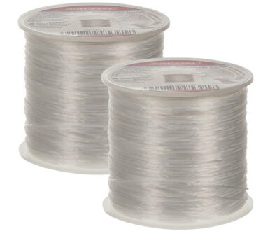 Sieraden draad - 2x - elastisch - 1 mm - 40 meter - creatief/knutselen - sieraden maken