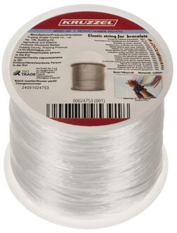 Sieraden draad - elastisch - 1 mm - 40 meter - creatief/knutselen - sieraden maken Wit