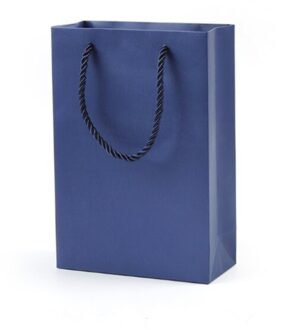 Sieraden Handtassen Opslag Papieren Zakken Met Handvatten Voor Business Party Wedding Festival Verpakking Bulk blauw
