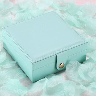 Sieraden Leer Capaciteit Patroon Sieraden Doos Multifunctionele Make Storage Beauty Reizen Box Sieraden Make-Up Organizer groen