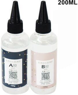 Sieraden Maken Hars Epoxy 1:1 Ab Crystal Lijm Hoge Zelfklevende Solvent Weerstand Anti-Geel Accessoires Transparant 200ml