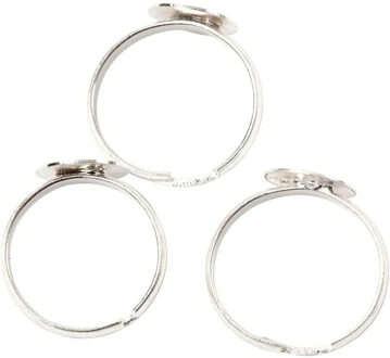Sieraden ringen - 15x st - 2 cm - verstelbaar - sieraden maken - DIY - hobby