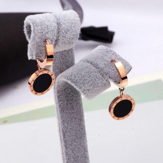 Sieraden Rose Goud Kleur Oorbellen Romeinse Cijfer 316L Rvs Oorbellen Voor Vrouwen Vrouwelijke Bijoux e1