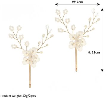 Sieraden Shell Bloem Haar Clips Kinderen Volwassen Pony Haar Accessoires Handgemaakte Parel Haar Clips Trouwjurk Sieraden Hoofddeksel