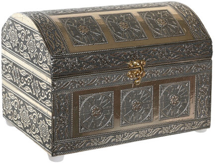 Sieradenkistje Asian - 25 x 15 x 18 cm - Champagne - Juwelenkistje met deksel - 1-vaks