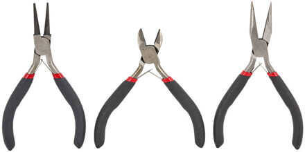 Sieradentangen - zwart - set van 3