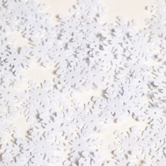 Sierconfetti Sneeuwvlok Wit (14gr) Wit - Transparant