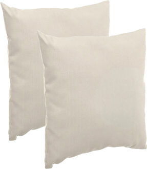 Sierkussen - 2x stuks - beige - voor binnen en buiten - 40 x 10 cm