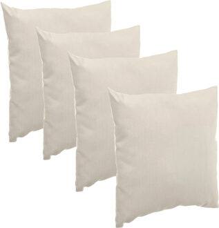 Sierkussen - 4x stuks - beige - voor binnen en buiten - 40 x 10 cm