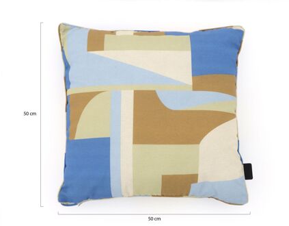 Sierkussen 50x50 met paspel - Patch azur