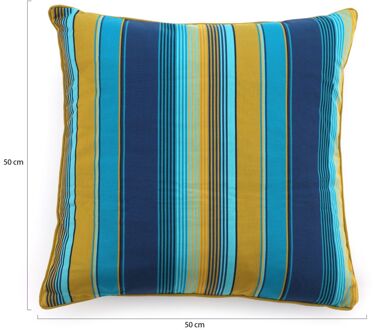Sierkussen 50x50cm - Laagste prijsgarantie! Blauw/Geel