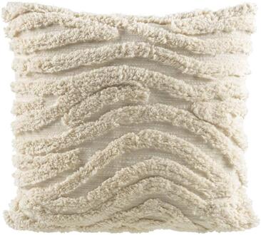Sierkussen Monty - Off-white - 45x45 Cm - Katoen - Crème - 10x45x45 Cm
