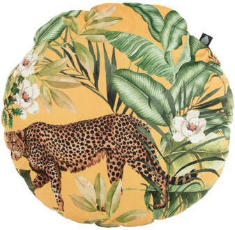 Sierkussen rond 40cm   Indoor kyra yellow