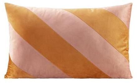 Sierkussen Ylva - caramel/roze - 35x55 cm - Leen Bakker Oranje#Roze - 35 x 55