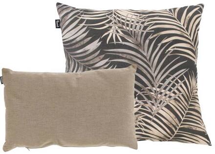 Sierkussenset   Havana jute 50x30cm en Belize dark grey 50x50cm