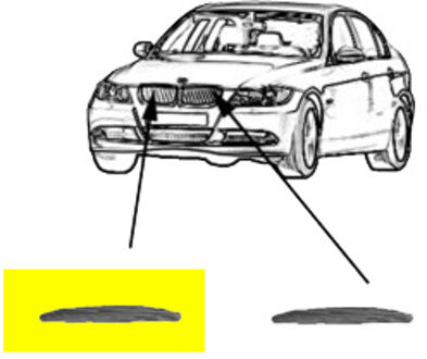 SIERLIJST MOTORKAP Chroom LINKS